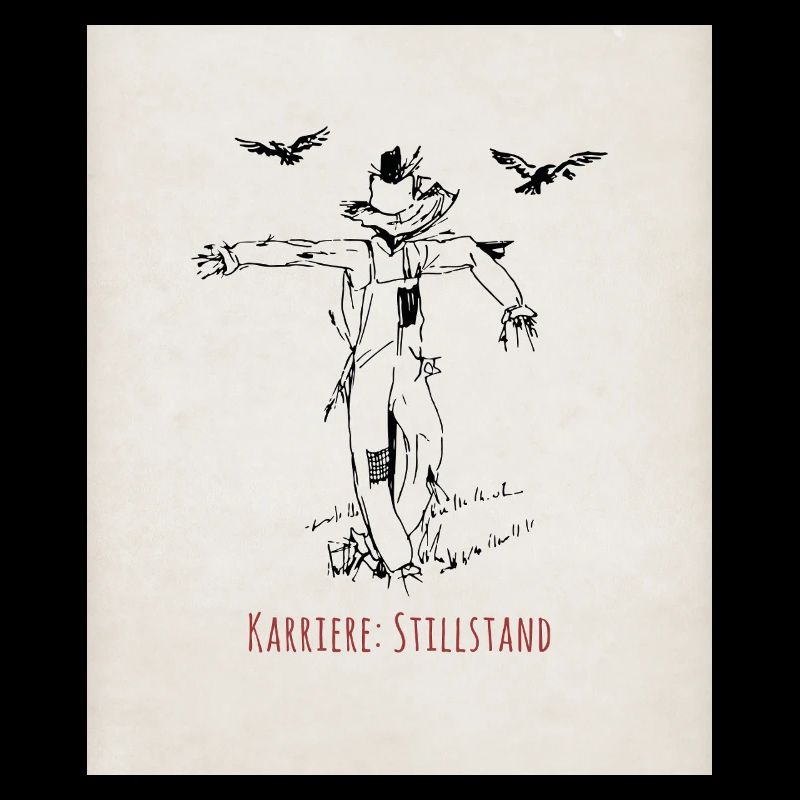 Karriere Stillstand Poster Lustige Vogelscheuche