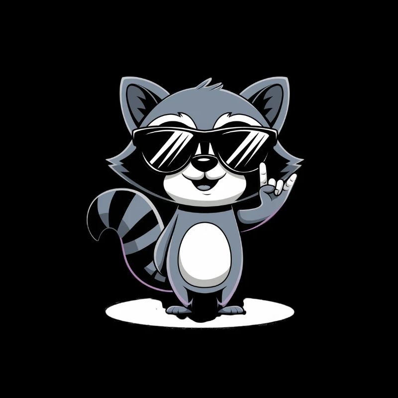 Raton laveur cool avec lunettes de soleil