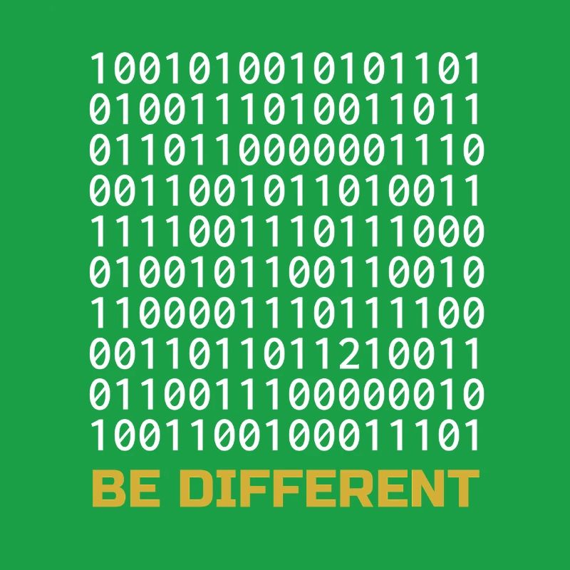 Be Different: Binäres Muster mit Botschaft
