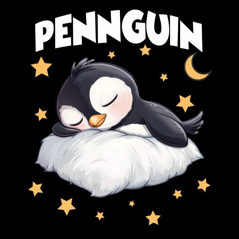 Pennguin Pinguin Pyjama müde Morgenmuffel Langschl