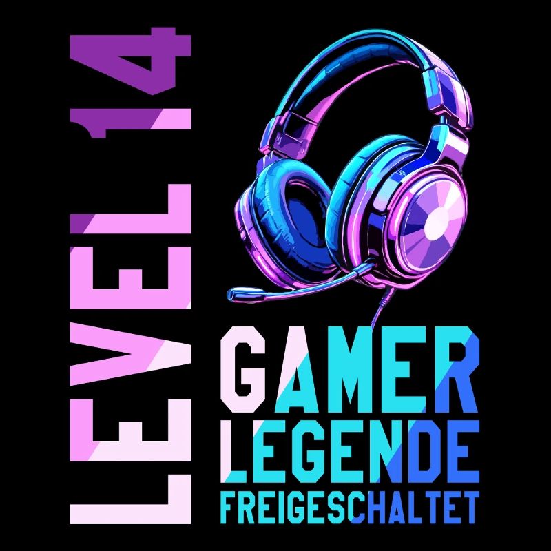 14. Geburtstag Junge Mädchen Gaming Level 14 Jahre