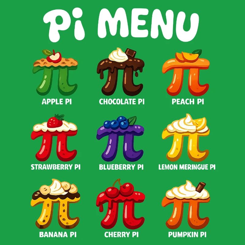 Pi Menu Mathématiques Conception de gâteau Pi Day