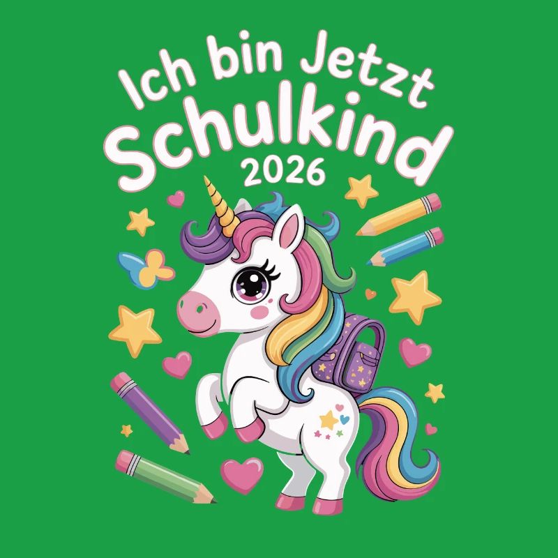  Ich Bin Jetzt Schulkind 2026 Einhorn Einschulung