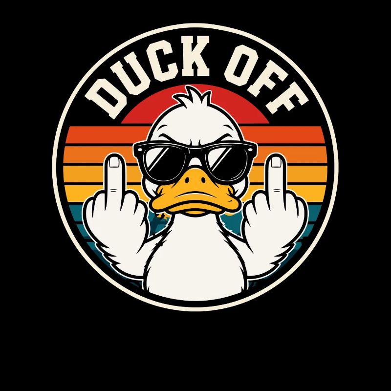 Duck Off Retro Sunset