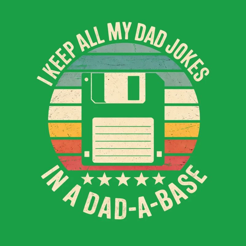 Retro Diskette Humor Dad Witze Database Datenbank