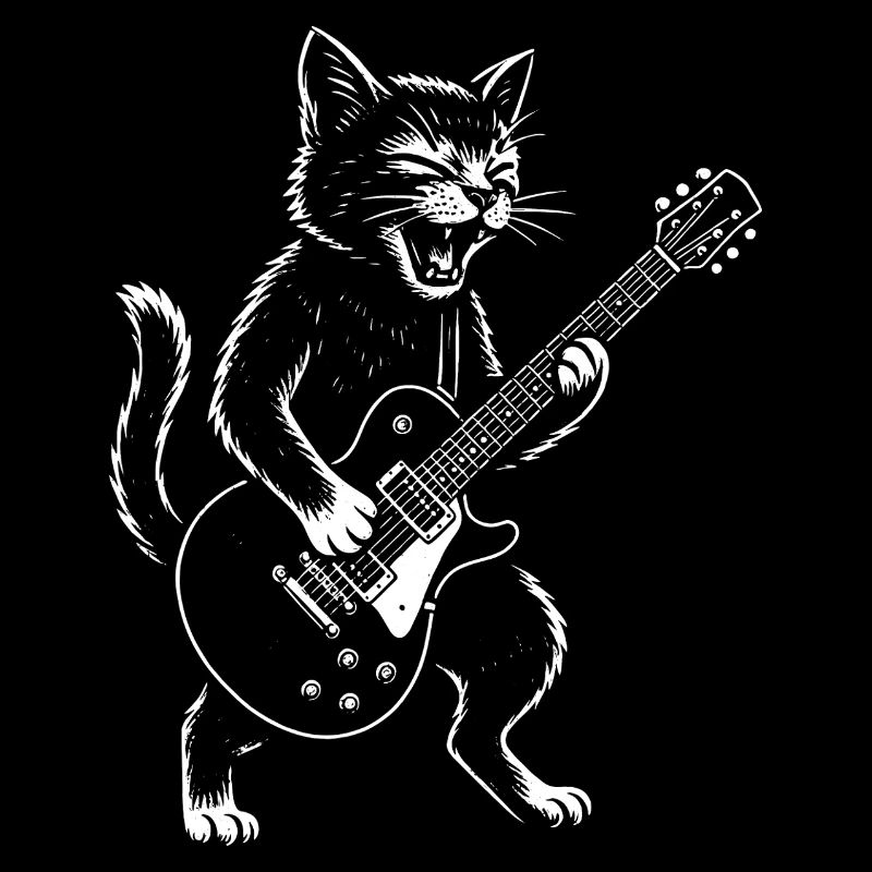 Cat Plays Guitar