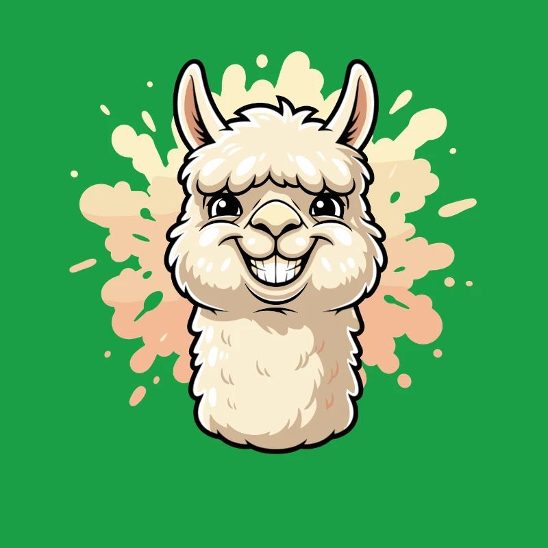 Alpaca Smile Paint Splash