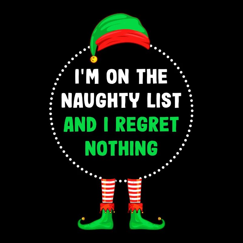 Naughty List Elf Tee bereut nichts
