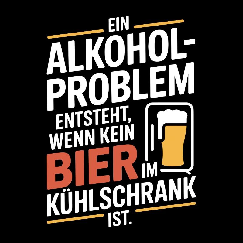 Bier Spruch Alkohol Problem Männerabend JGA Herren