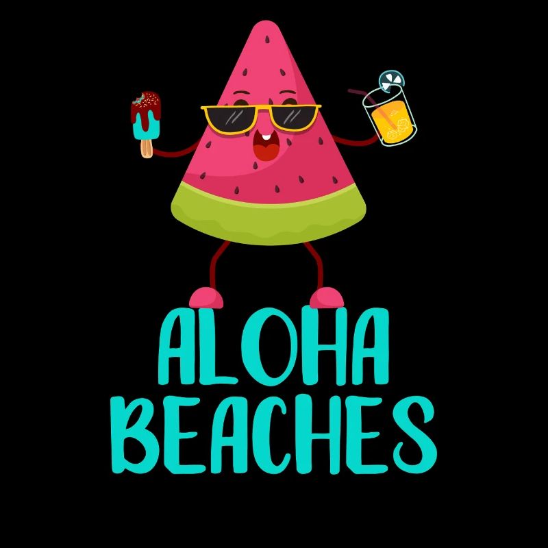Aloha Beaches Cool Watermelon Vacation Summer