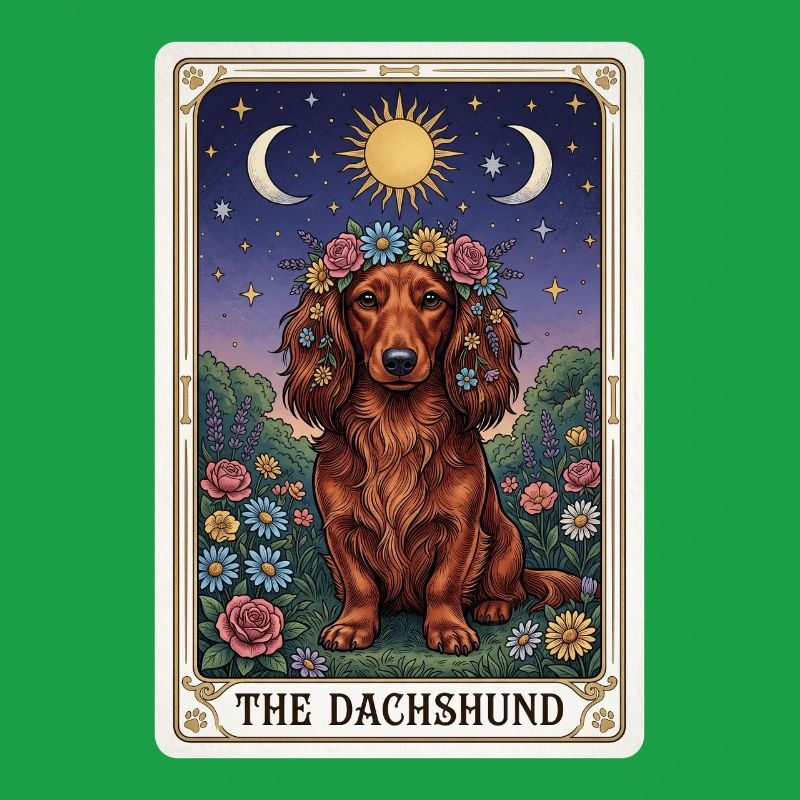 Fleurs de tarot teckel Clair de lune