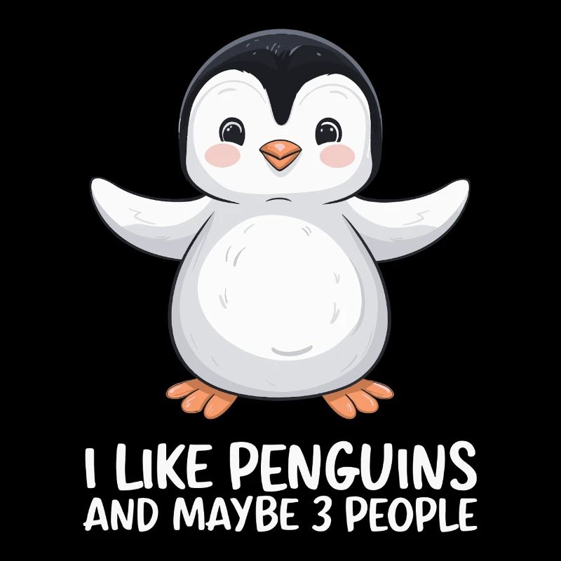 Penguin Humor Saying I Like Penguins