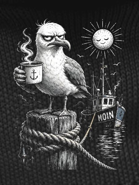 MOIN – Grumpy Seagull with Coffee