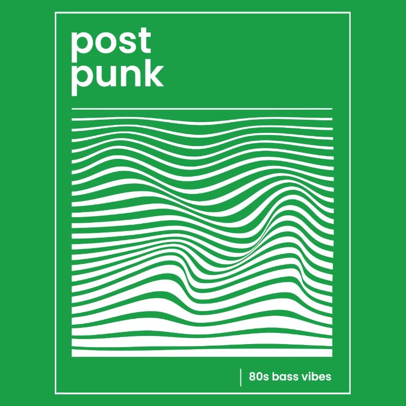 Post Punk Wave Pattern Poster