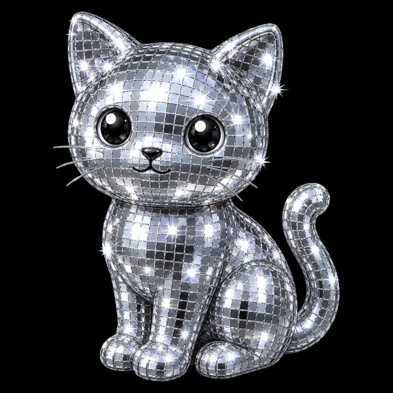 Cat Disco Glitter