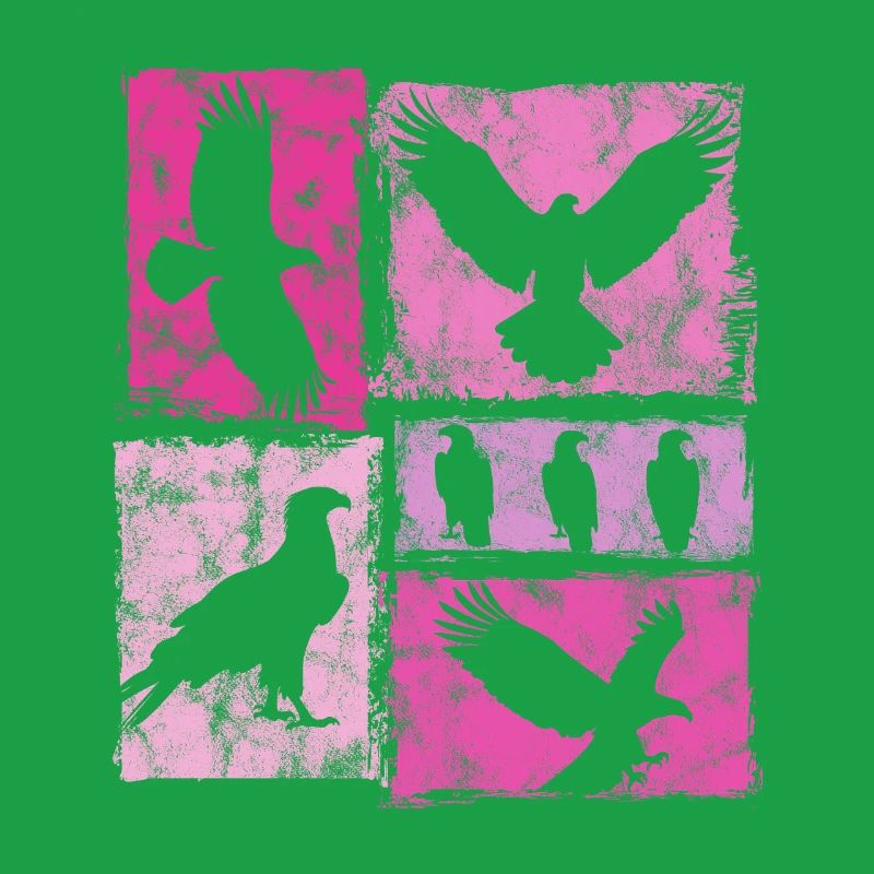 Silhouettes graphiques rétro Eagle