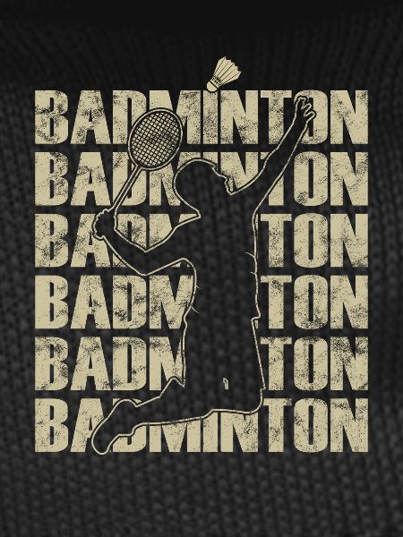 Retro style badminton player