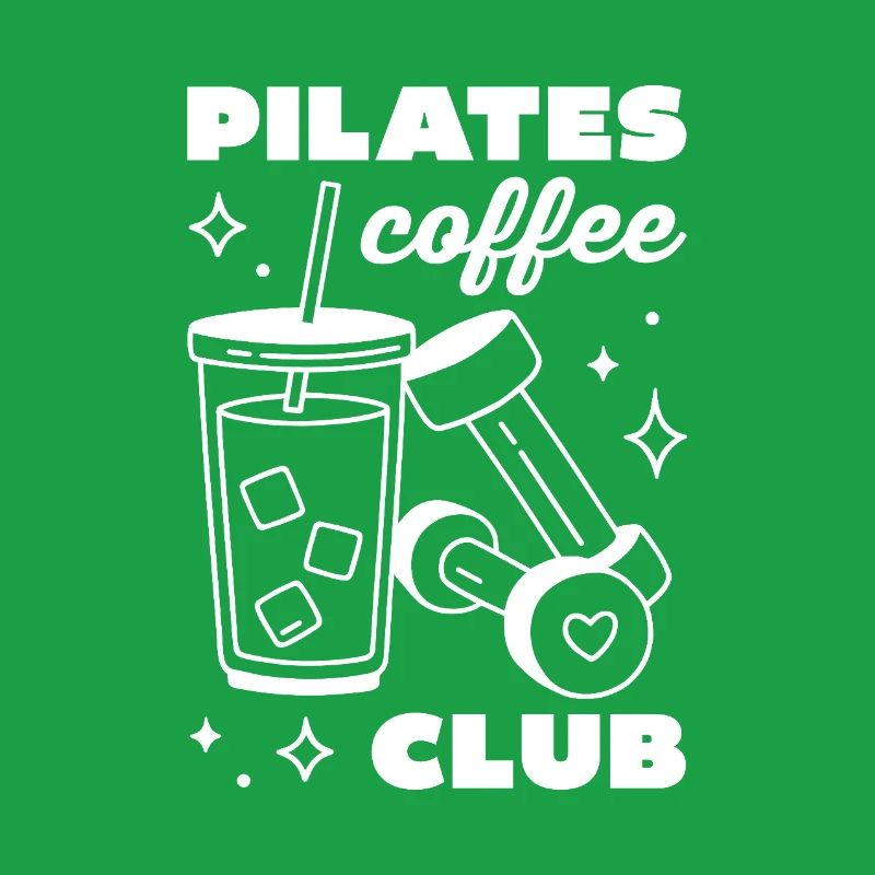 Pilates- und Eiskaffee-Latte-Club