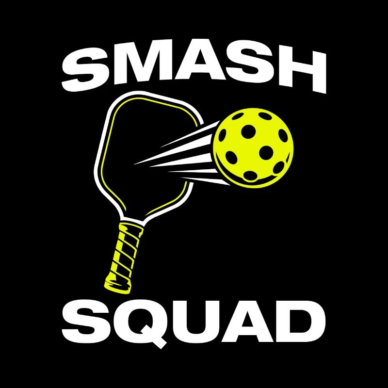 Joueur de pickleball drôle de Smash Squad