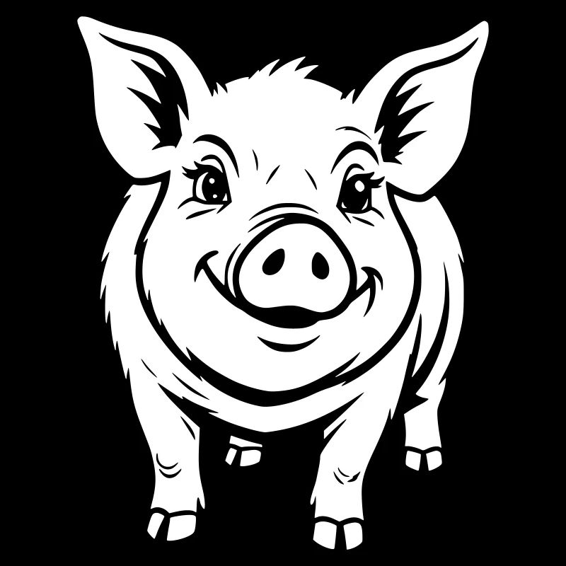 Pig Vector Graphic Piggy Funny