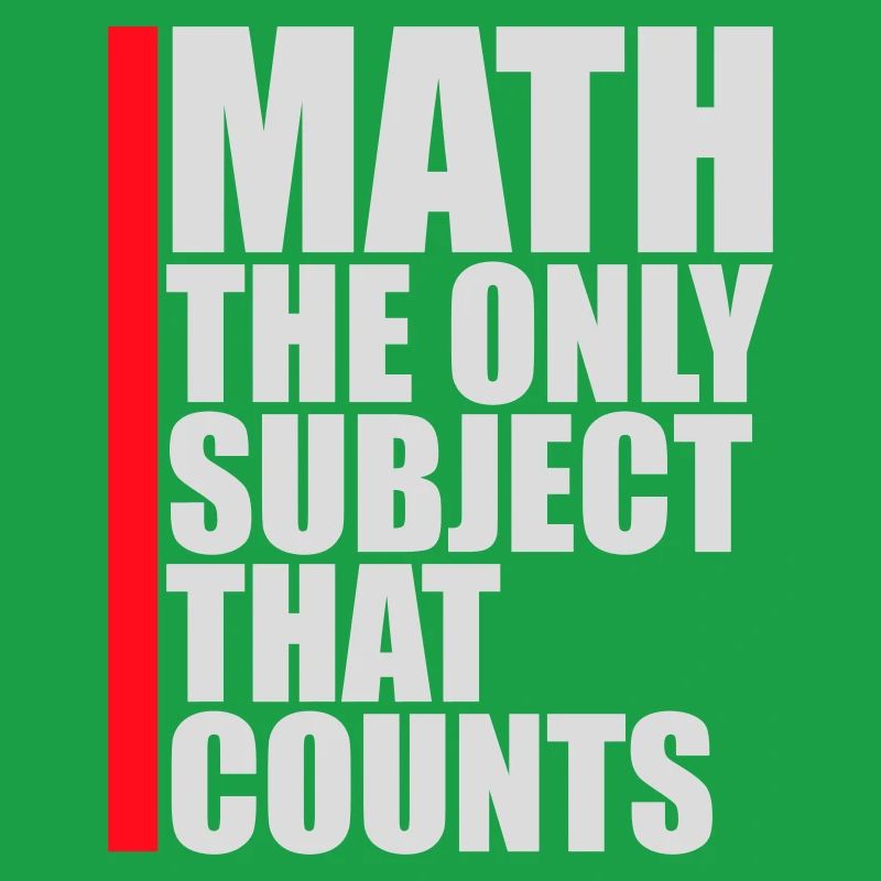 Math The Only Subject That Counts Nerd Mathe Logo