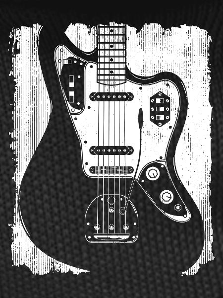 Graffiti Guitar Silhouette