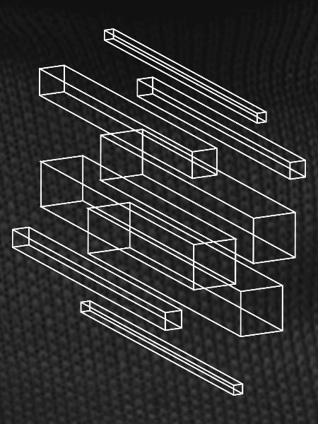 Geometric Wireframe Cube Pattern