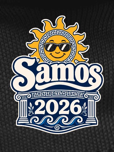 Samos 2026 Sun Symbol Logo