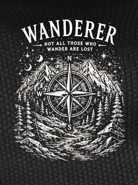 Wanderer Compass Mountain Design