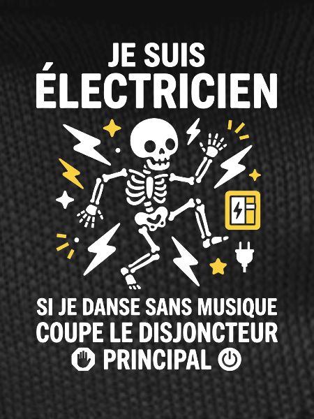 Électricien danse squelette éclair