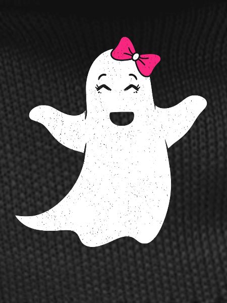 Ghost girl with pink bow