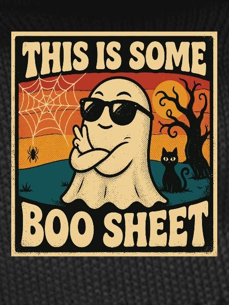 Retro Ghost Boo Sheet
