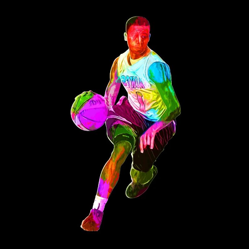 Basketteurs colorés