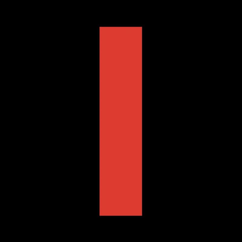 Red vertical bar on T-shirt