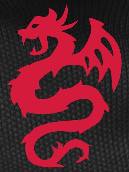 Fire Dragon Silhouette Print