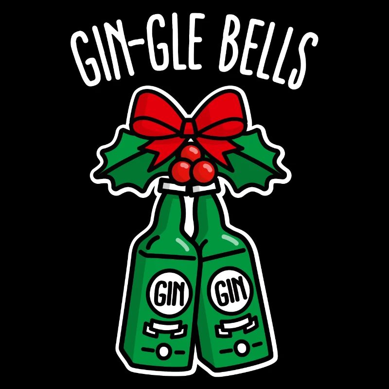 Gin-Gle bells jingle pun Christmas drinking party