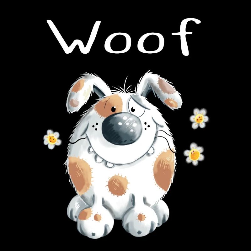 Woof Hund mit Gänseblümchen - Dog - Comic