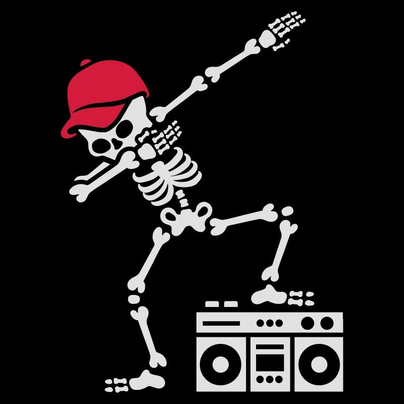 Dab dabbing skeleton boombox - Ghetto blaster