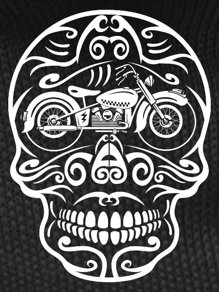 Skull Retro Motorcycle