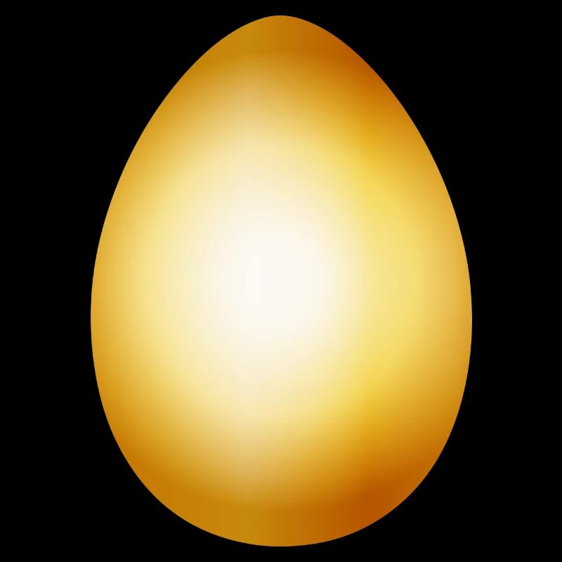 golden egg - gilded chicken egg for Easter