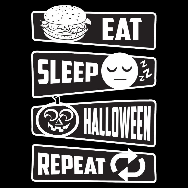 Manger, dormir, Halloween, répéter