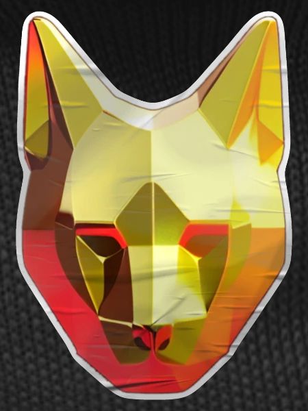 Cat Polygon in Gold