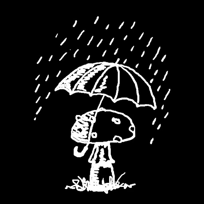 Champignon sous la pluie