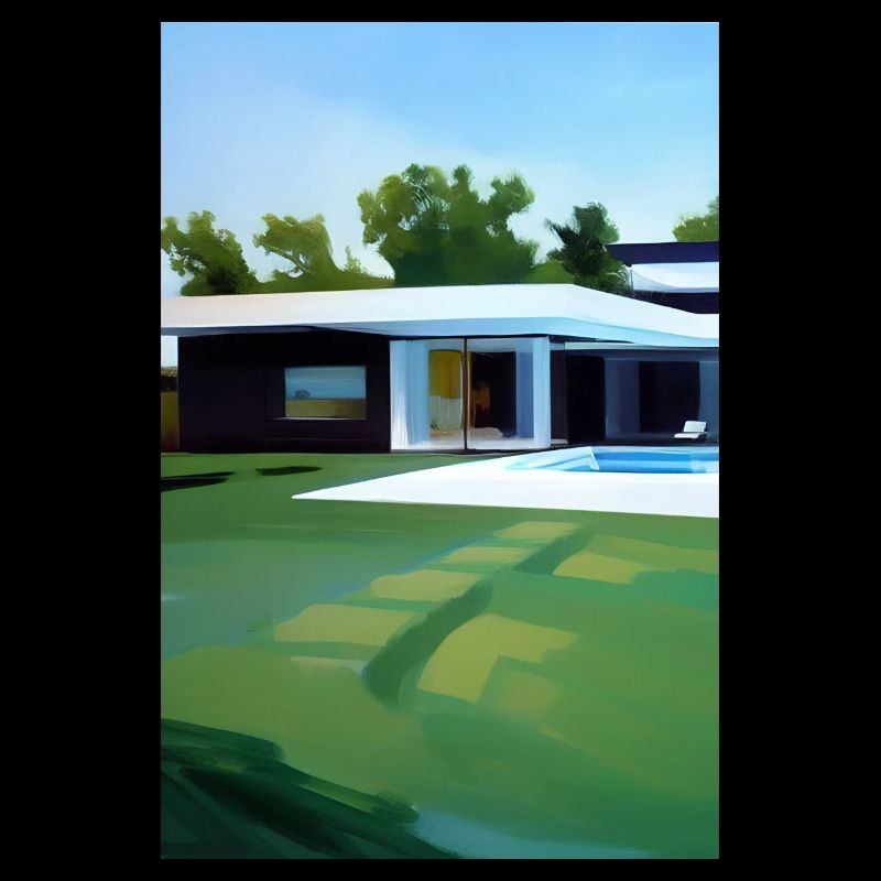 White villa with pool