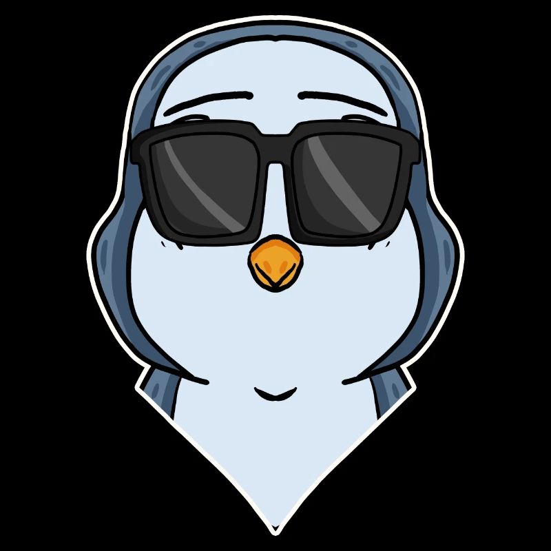 Pingouin cool avec des lunettes de soleil