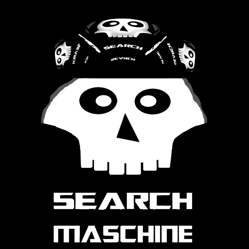 Skull Search Engine Logo Chemise Conception informatique