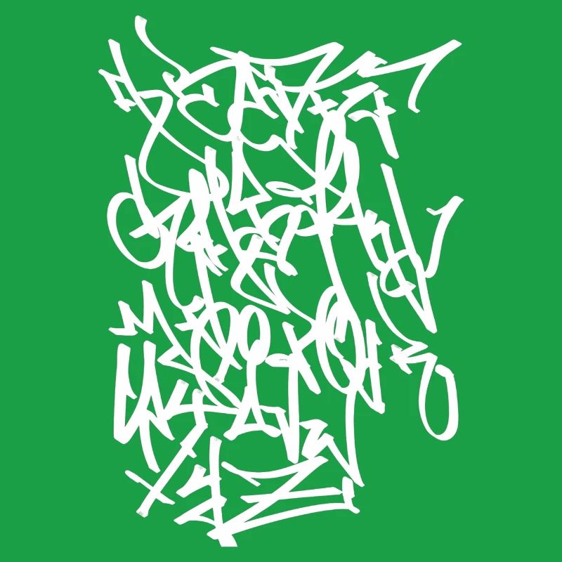 Alphabet 2 Graffiti Tag Handstyle white