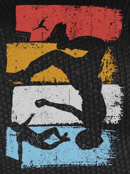 Stripes Sunset Diver Silhouette