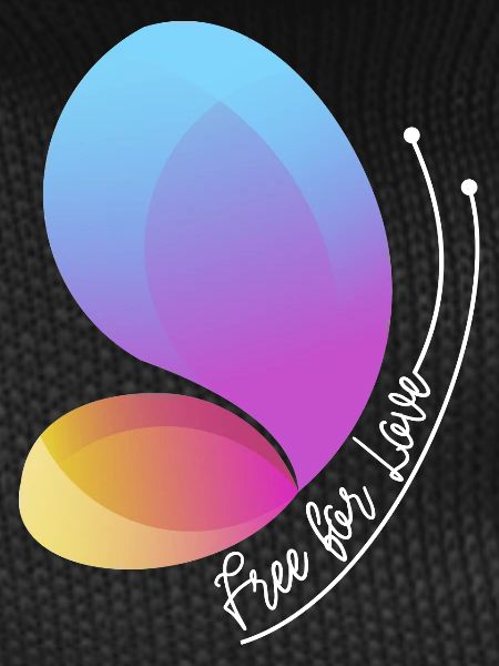 Free Through Love Gradient Butterfly