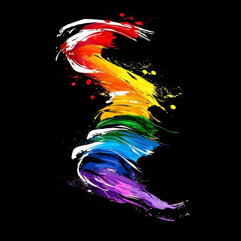 Abstrait Rainbow Pride Tornado Design - Vibrant